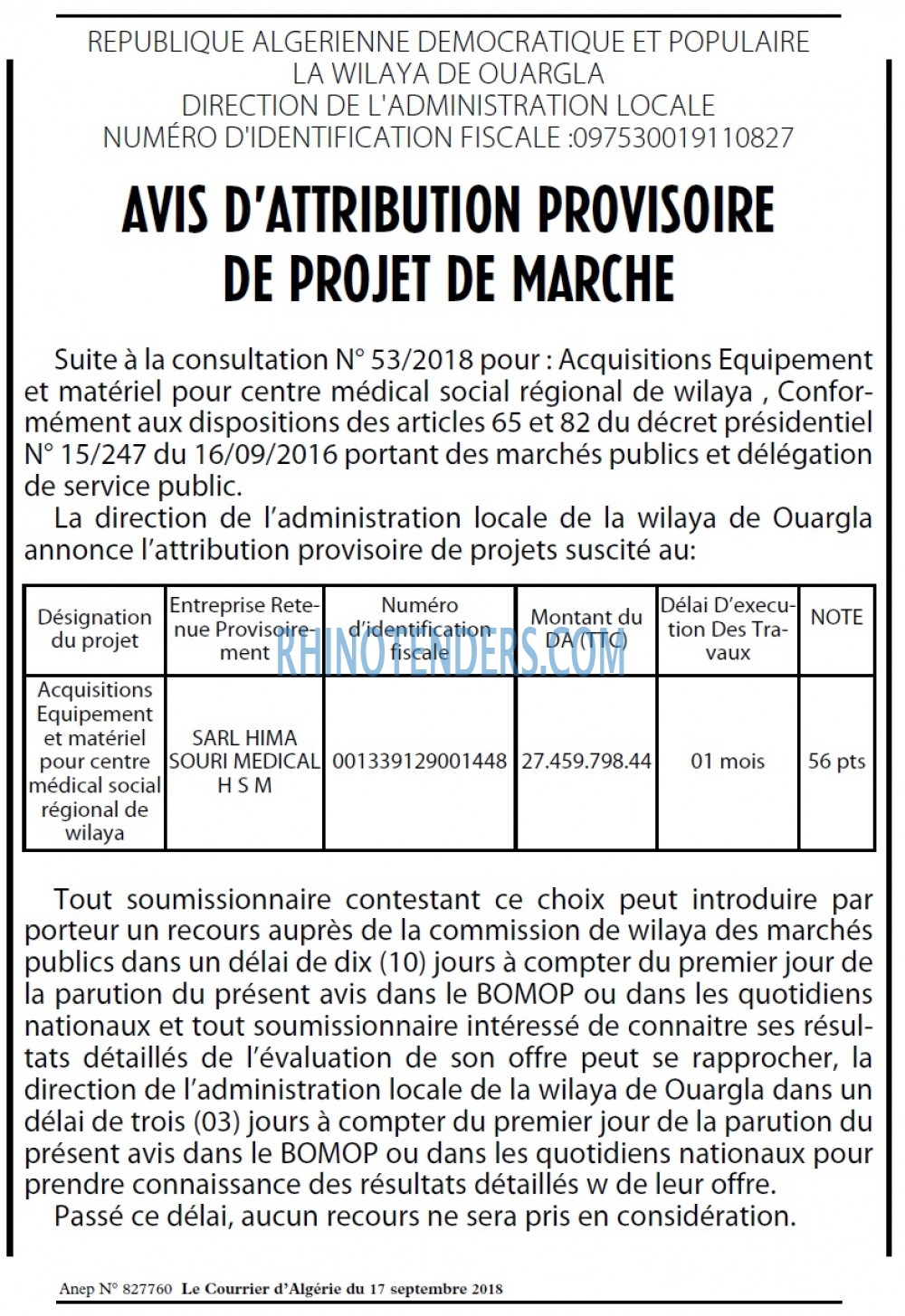 Le Courrier d'Algerie