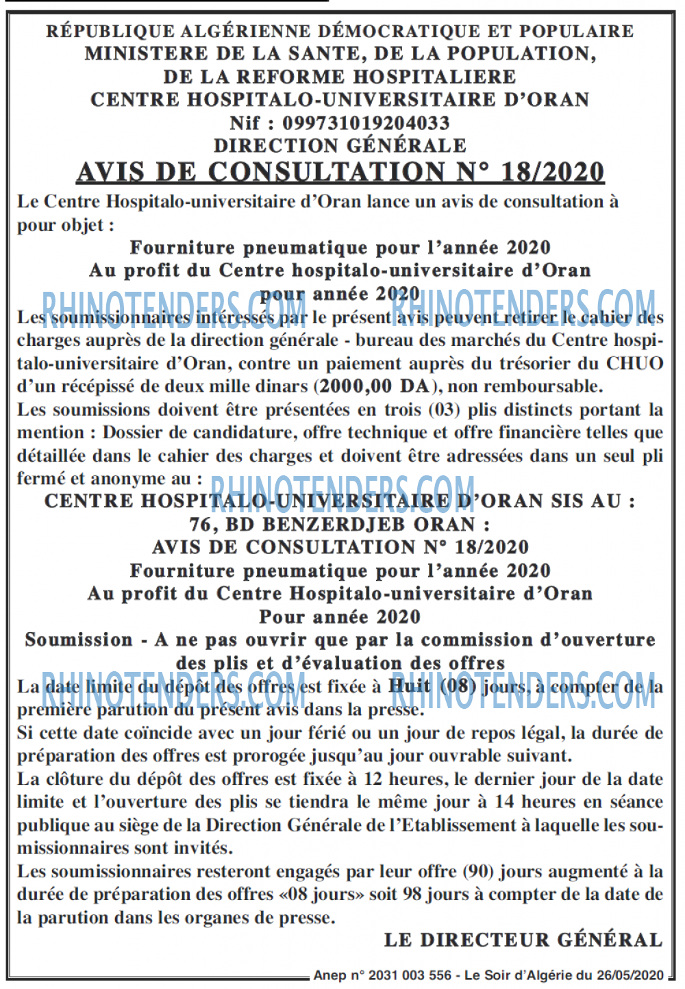 LE SOIR D'ALGERIE