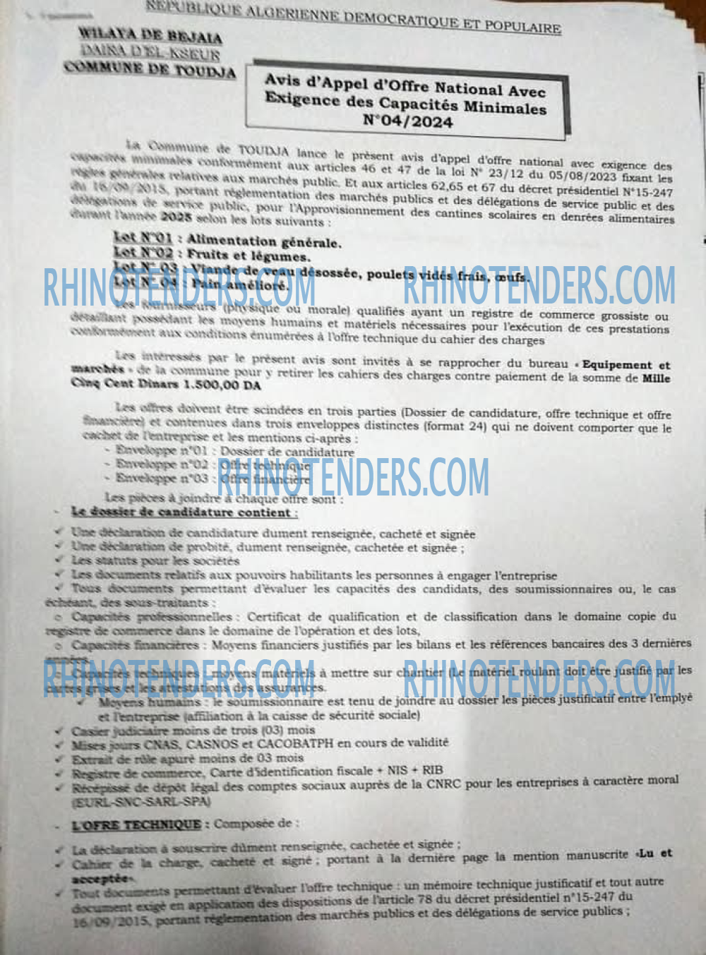 Rhinotenders