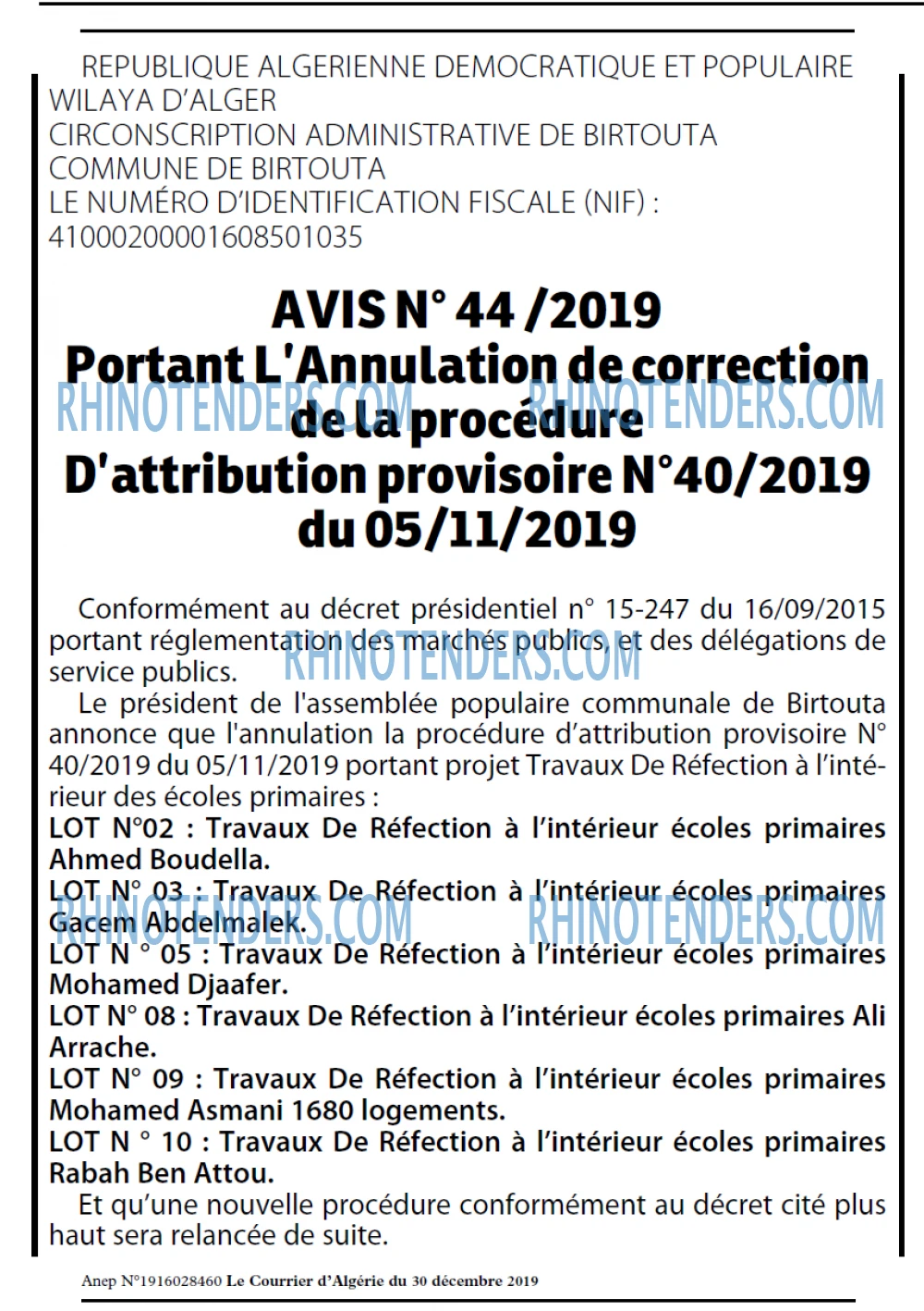 Le Courrier d'Algerie