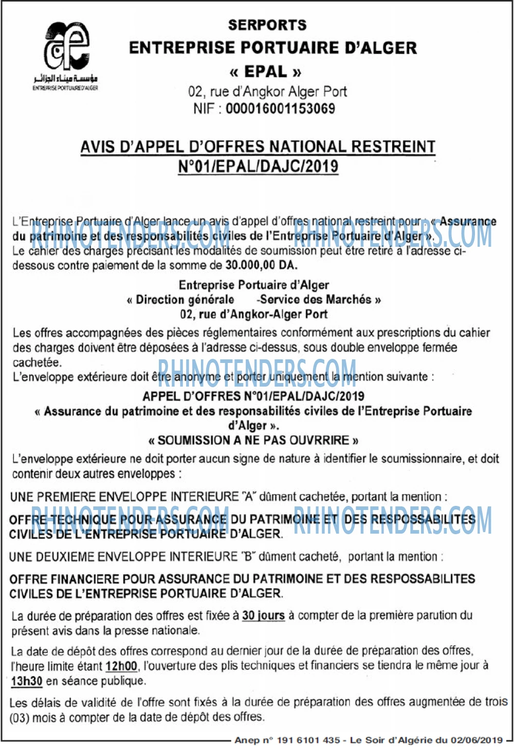 LE SOIR D'ALGERIE