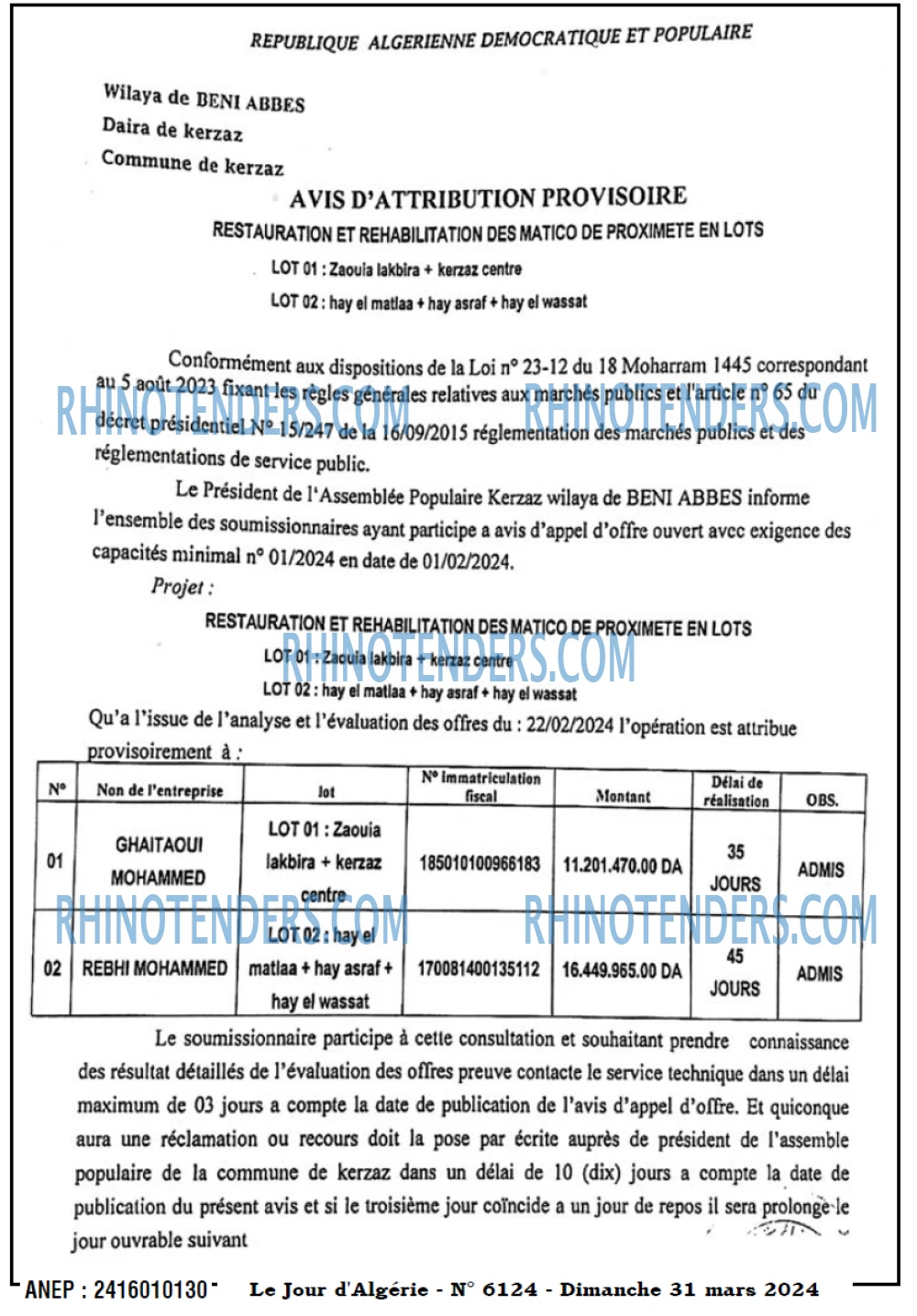 Le Jour d'Algérie