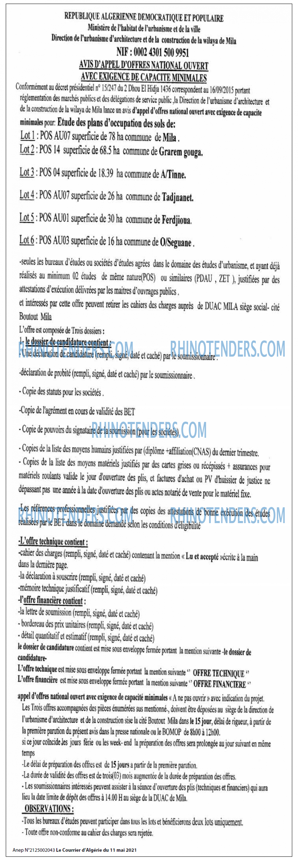 Le Courrier d'Algerie