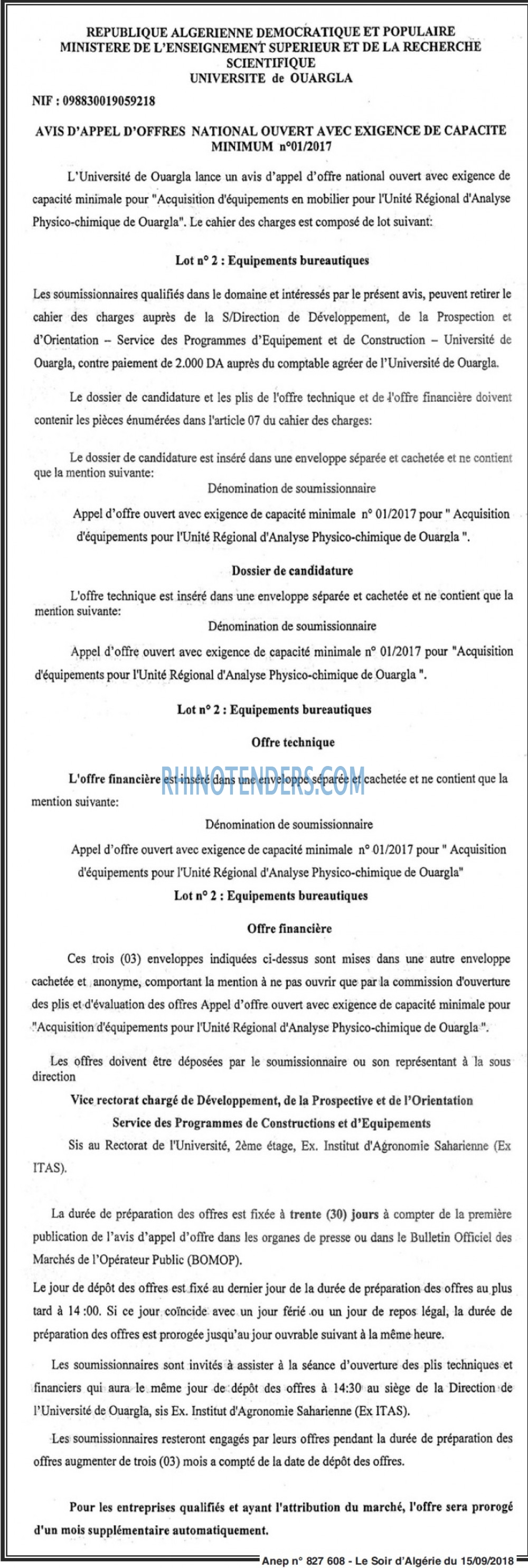 LE SOIR D'ALGERIE