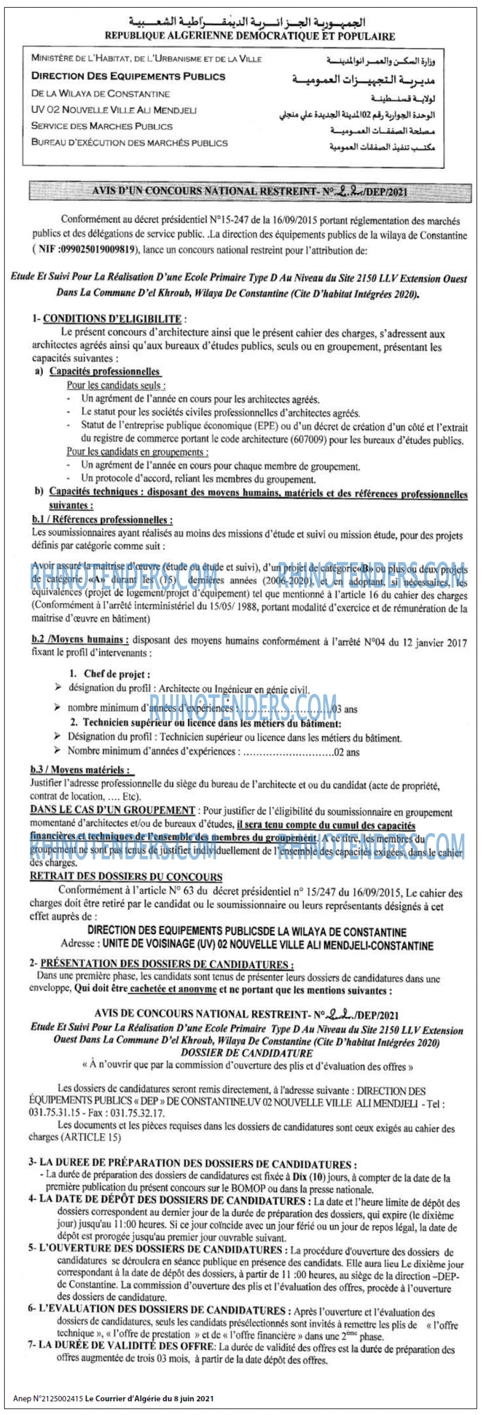 Le Courrier d'Algerie