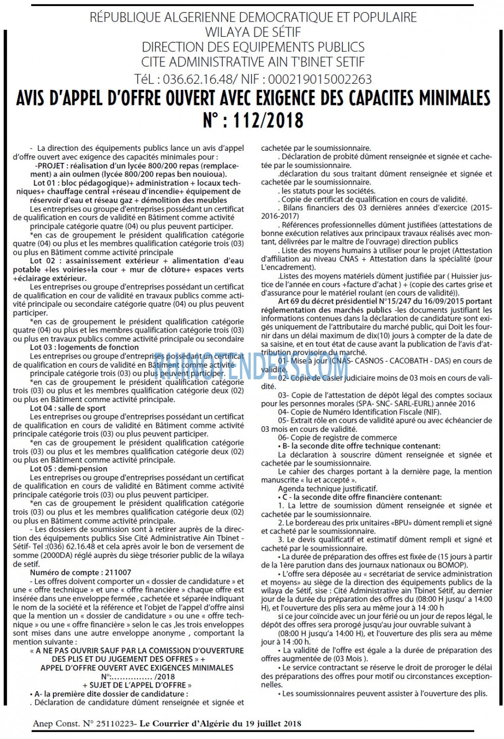 Le Courrier d'Algerie