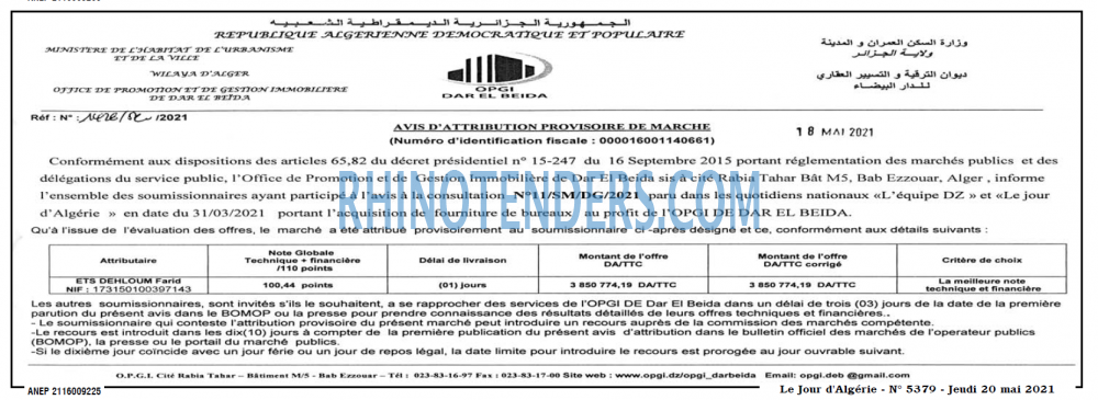 Le Jour d'Algérie