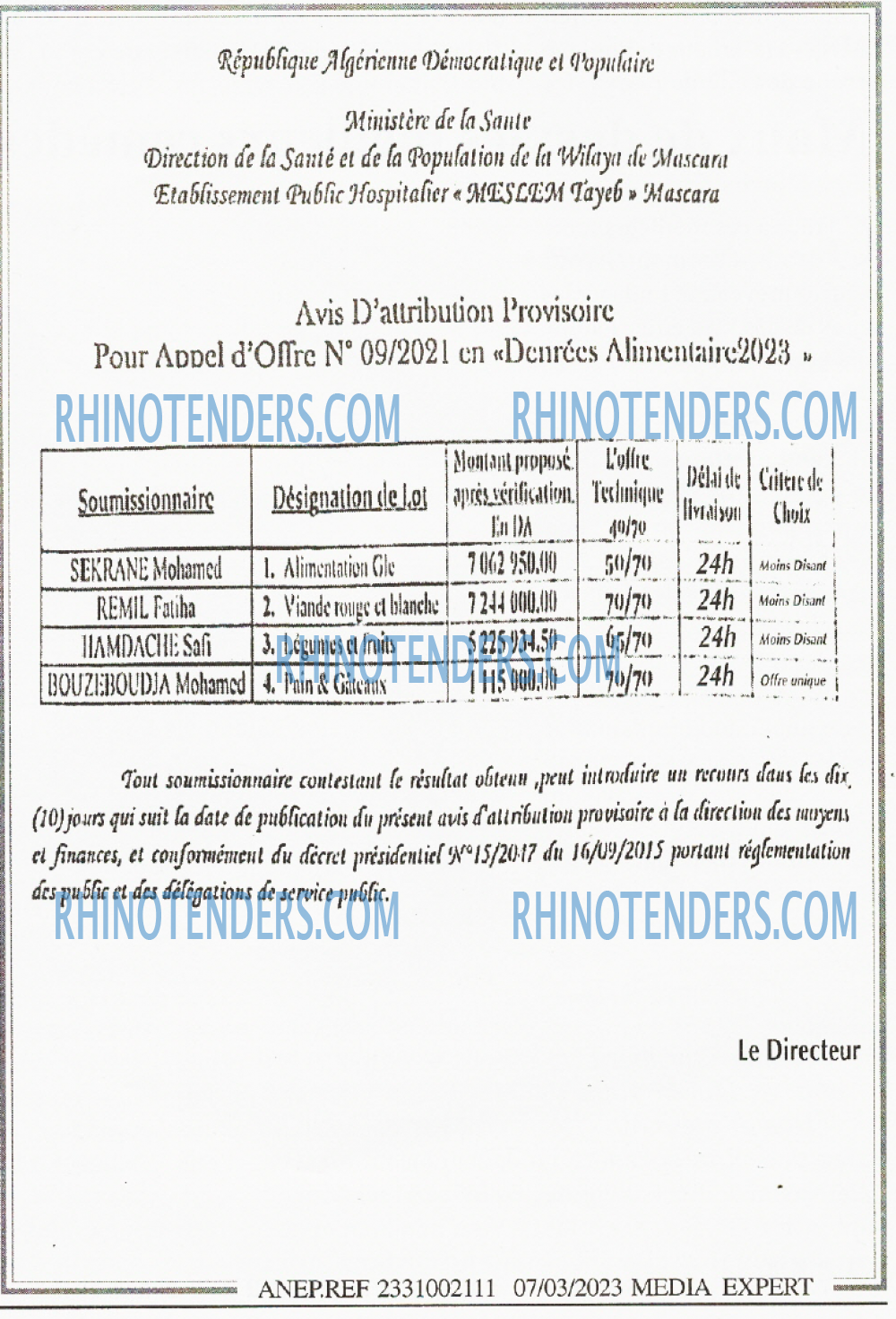 Rhinotenders