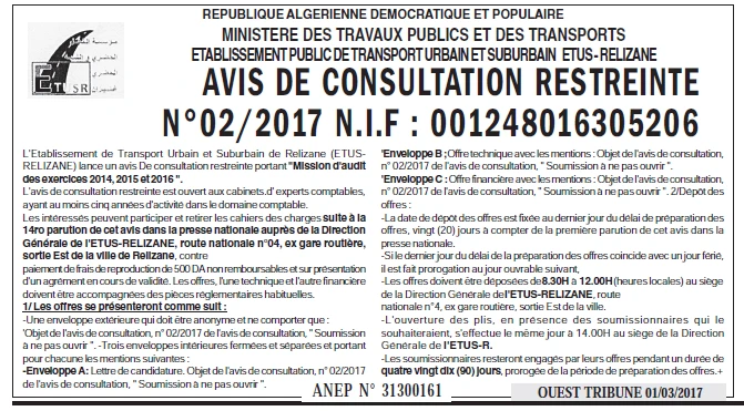 ouest TRIBUNE