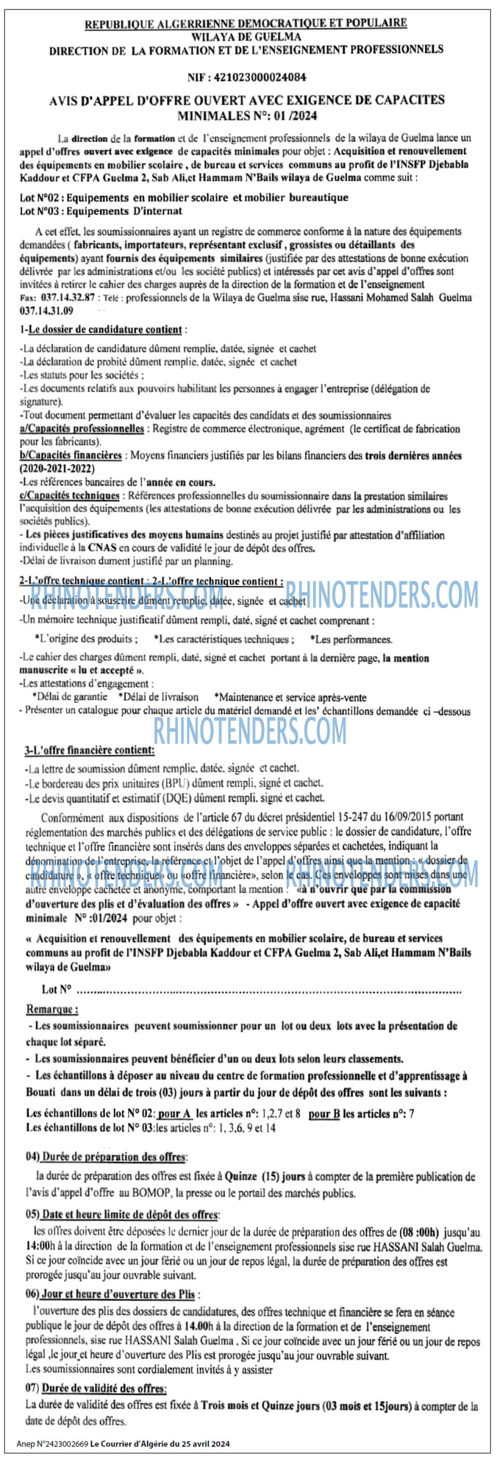 Le Courrier d'Algerie