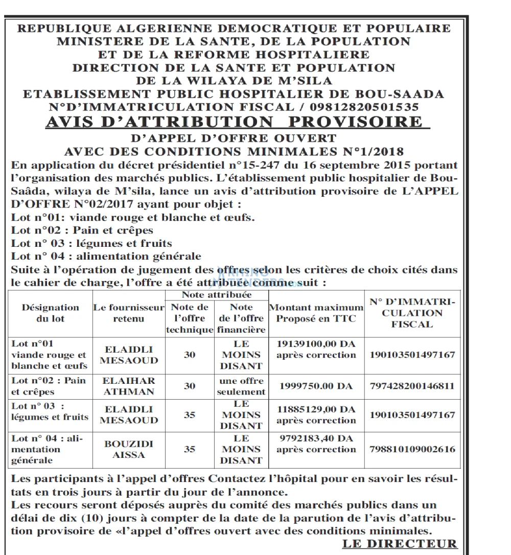 LE SOIR D'ALGERIE
