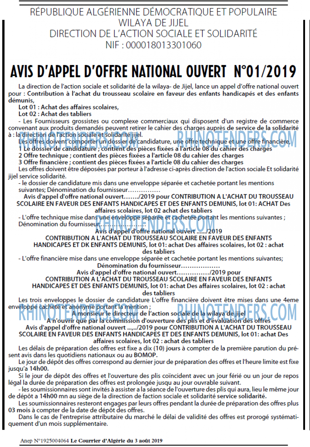 Le Courrier d'Algerie