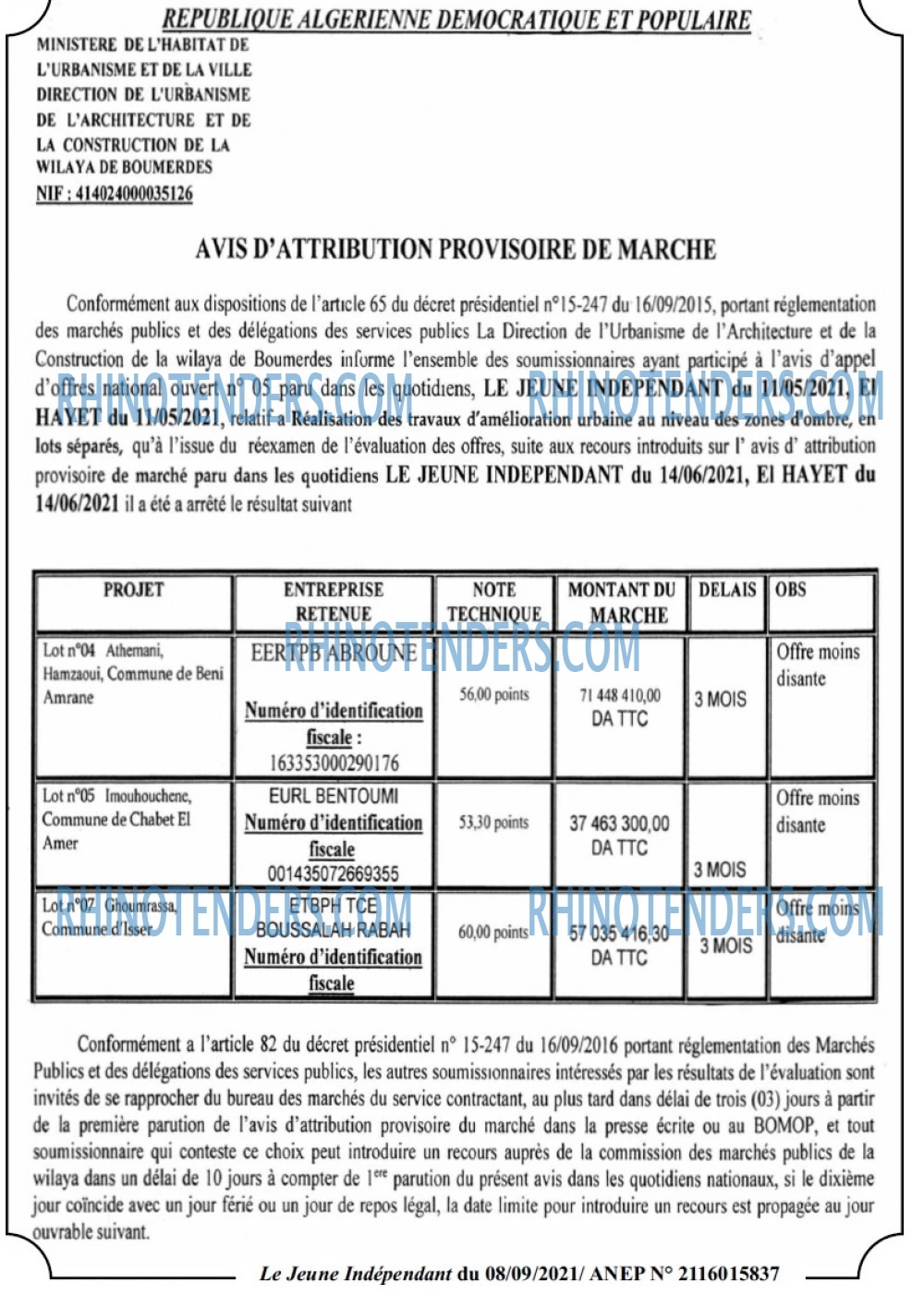 Le jeune indépendant