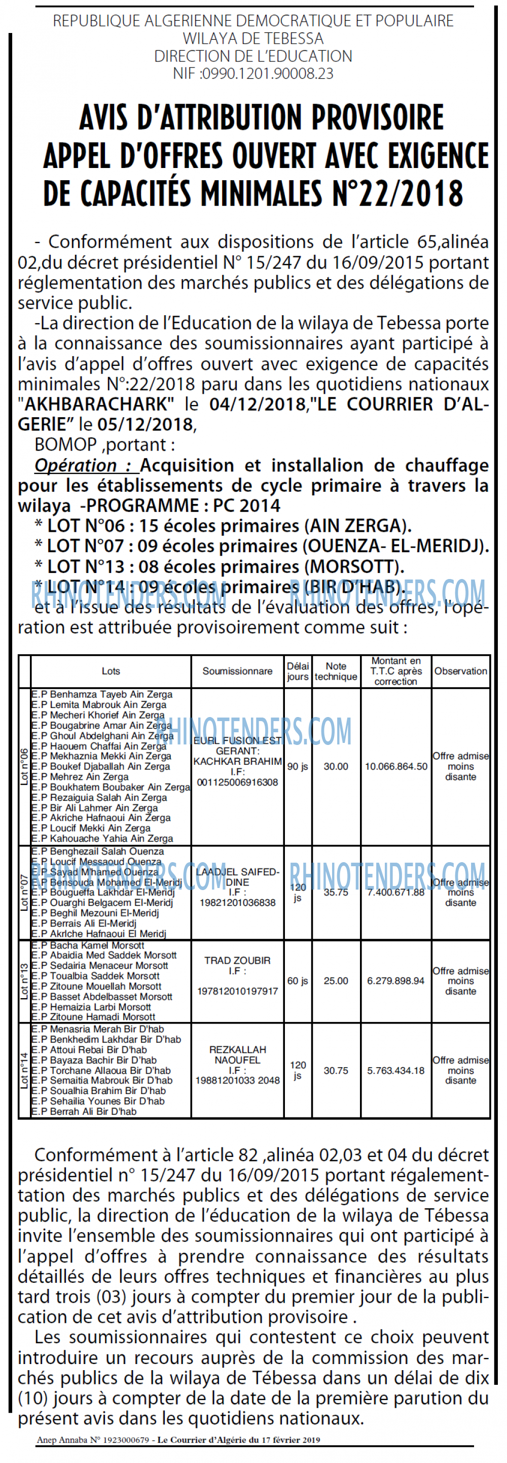 Le Courrier d'Algerie