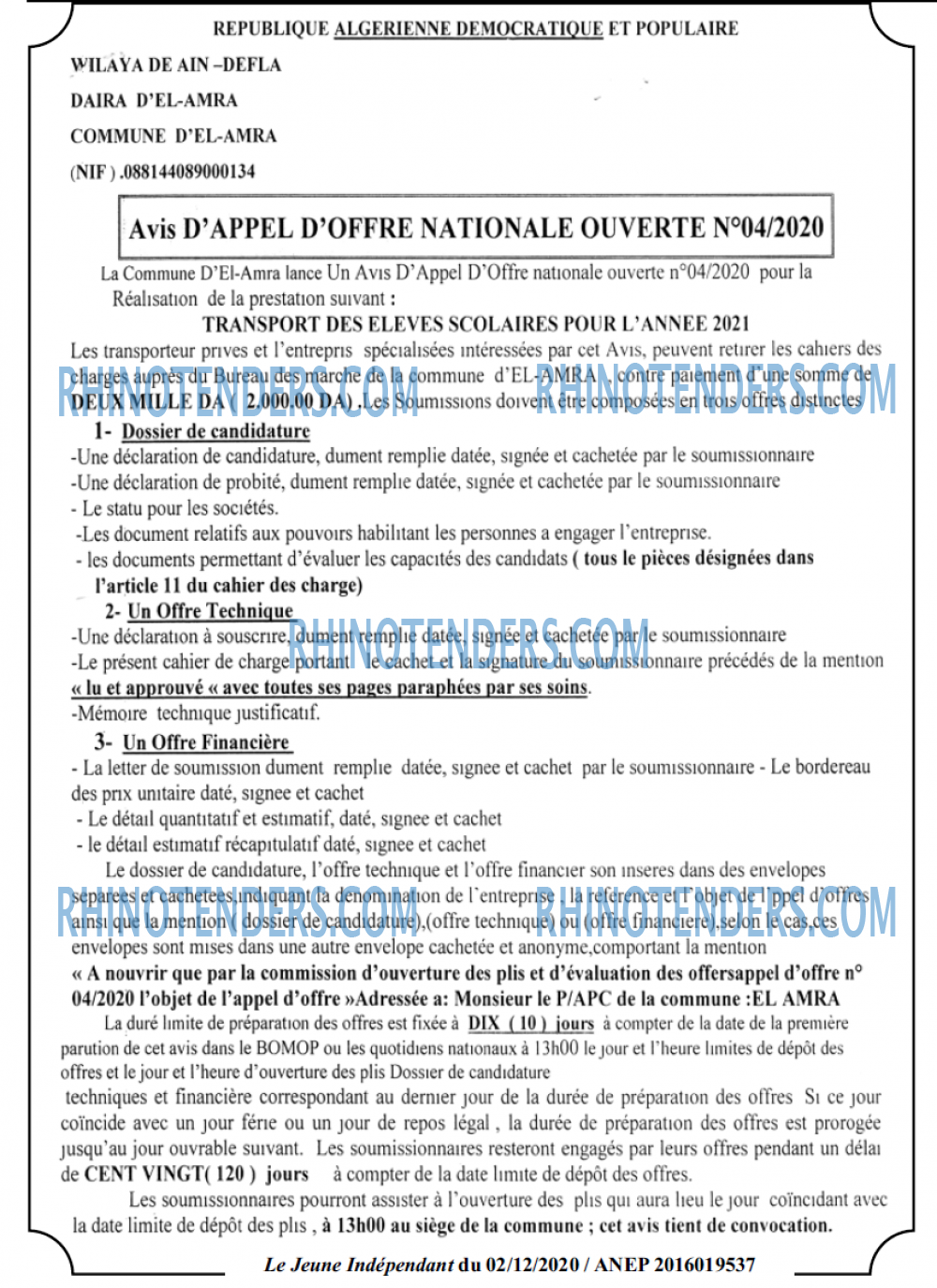 Jeune Independant