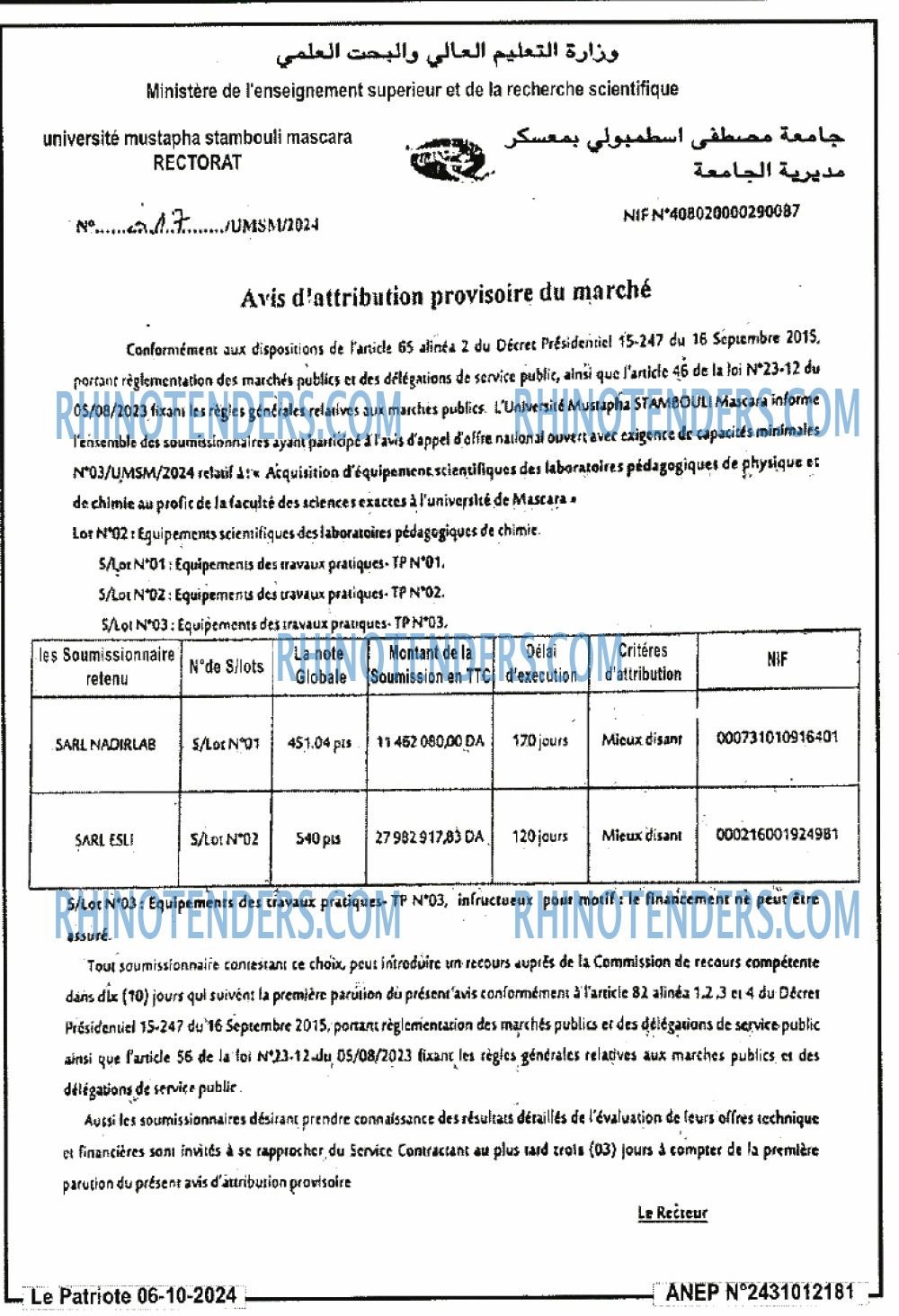 LE PATRIOTE