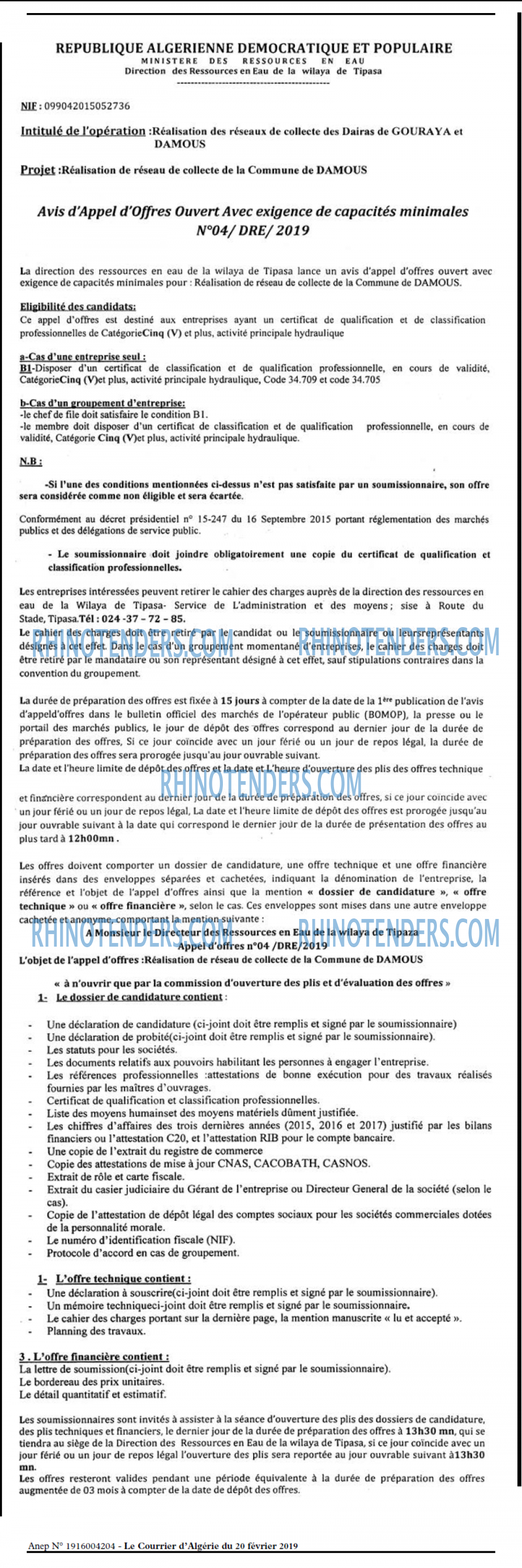 Le Courrier d'Algerie