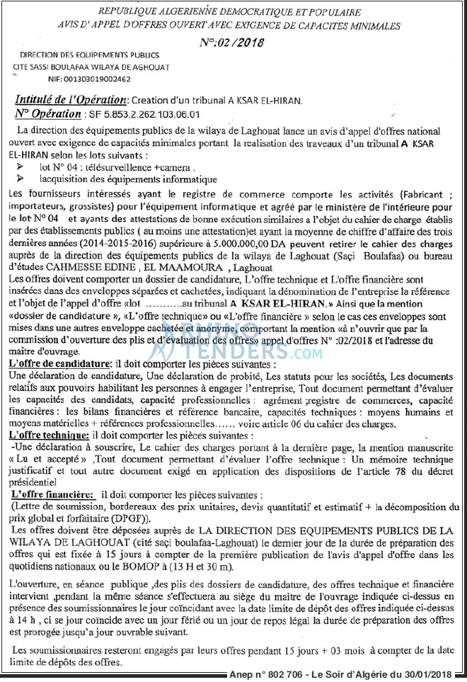 LE SOIR D'ALGERIE
