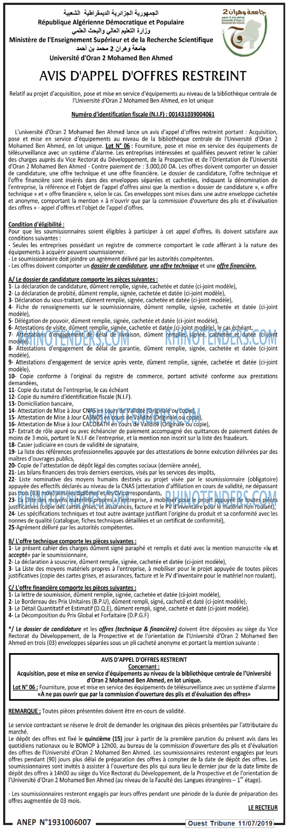 ouest TRIBUNE