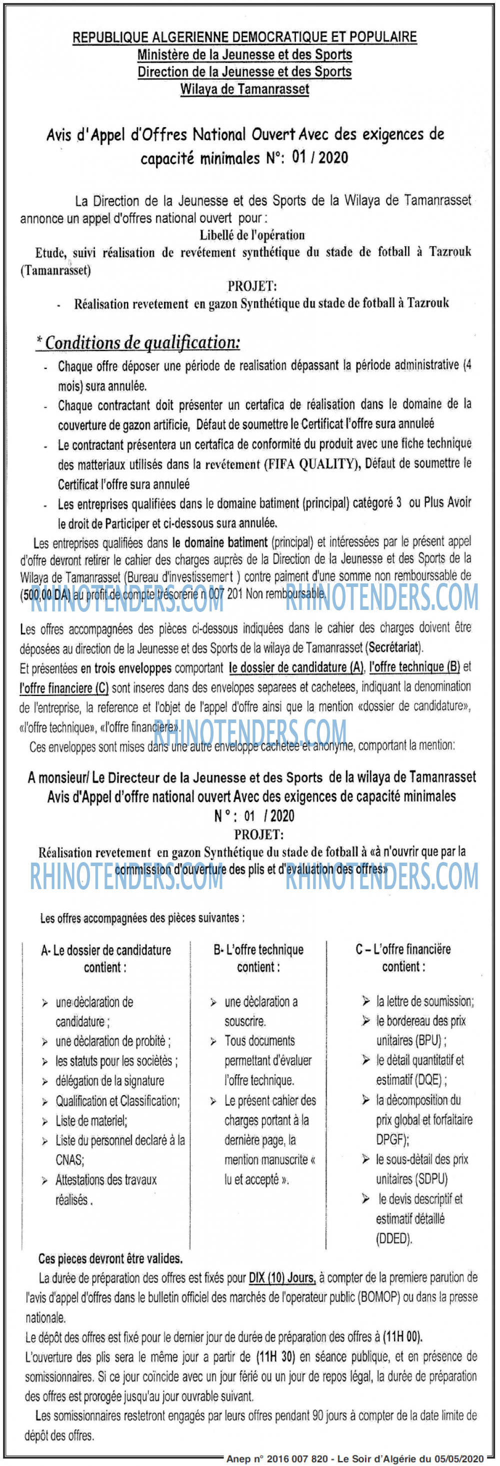 LE SOIR D'ALGERIE