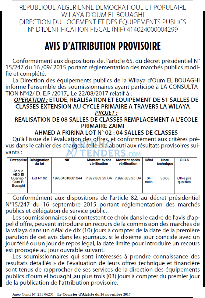 Le Courrier d'Algerie
