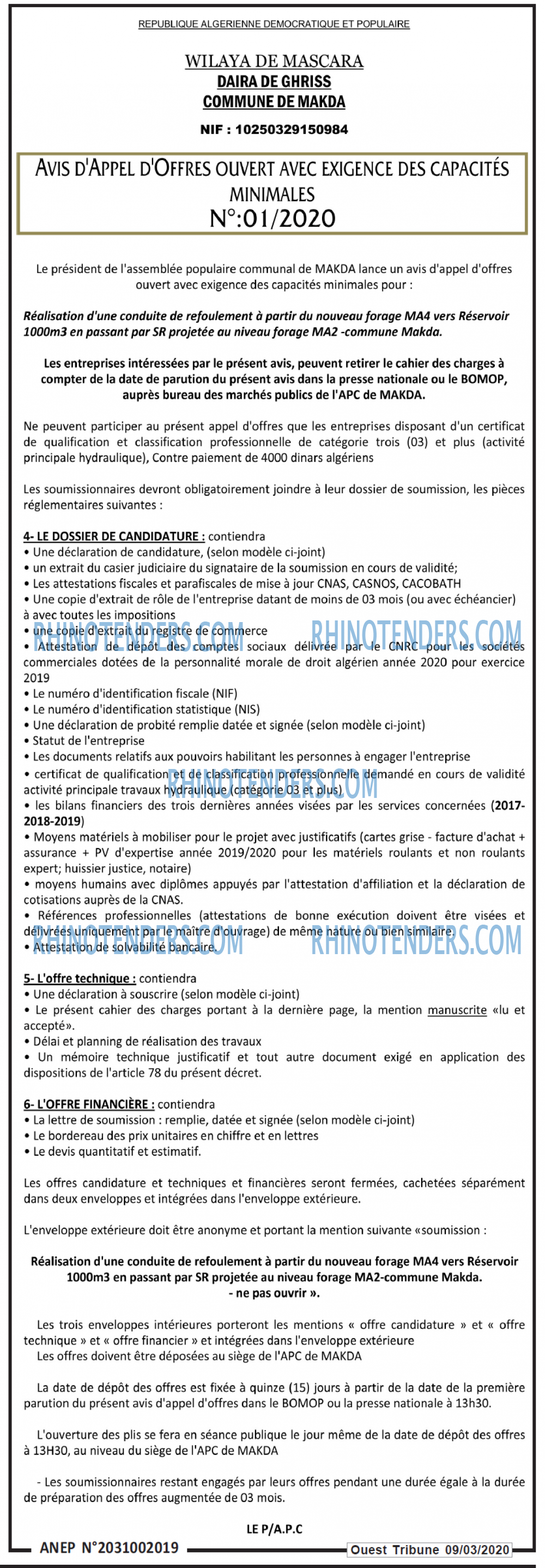 ouest TRIBUNE