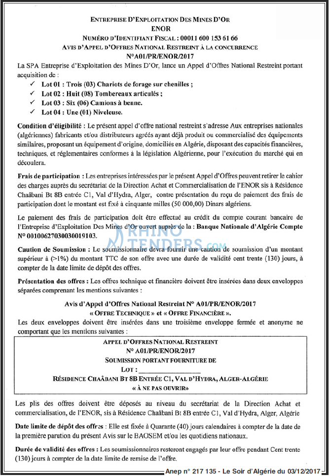 LE SOIR D'ALGERIE