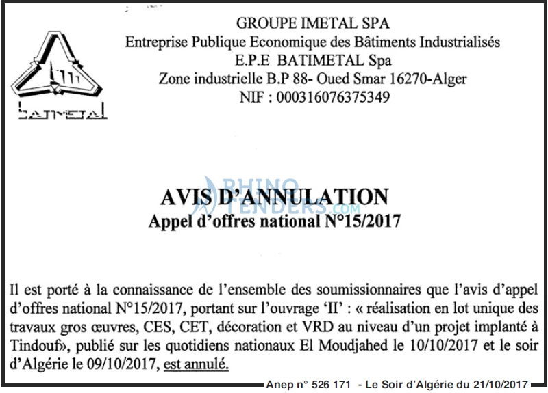 LE SOIR D'ALGERIE