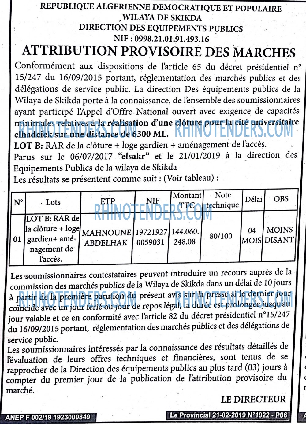 LE PROVINCIAL