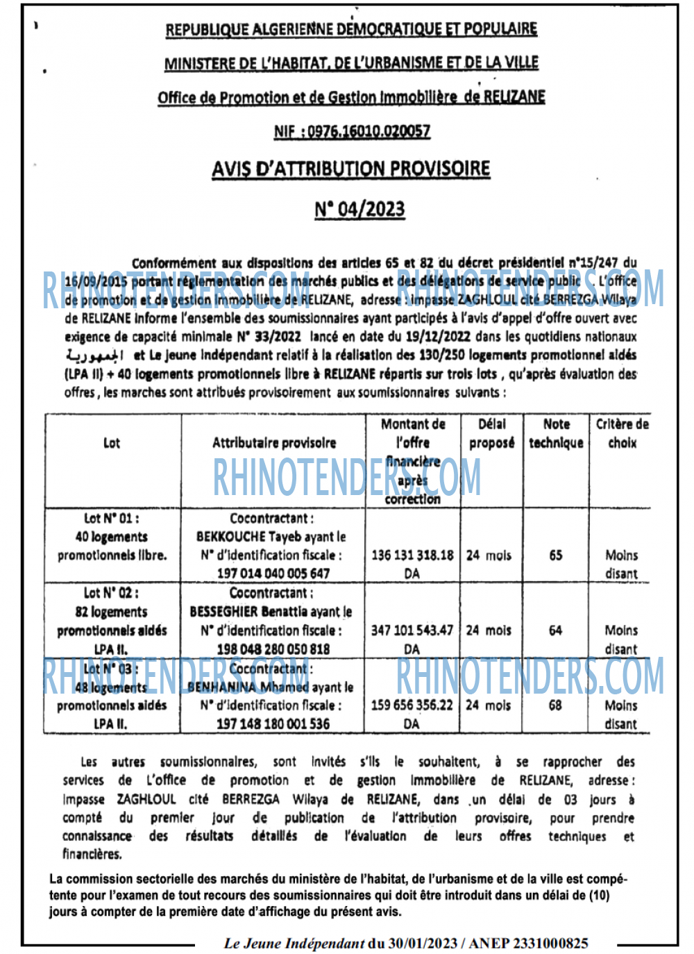 Jeune Independant