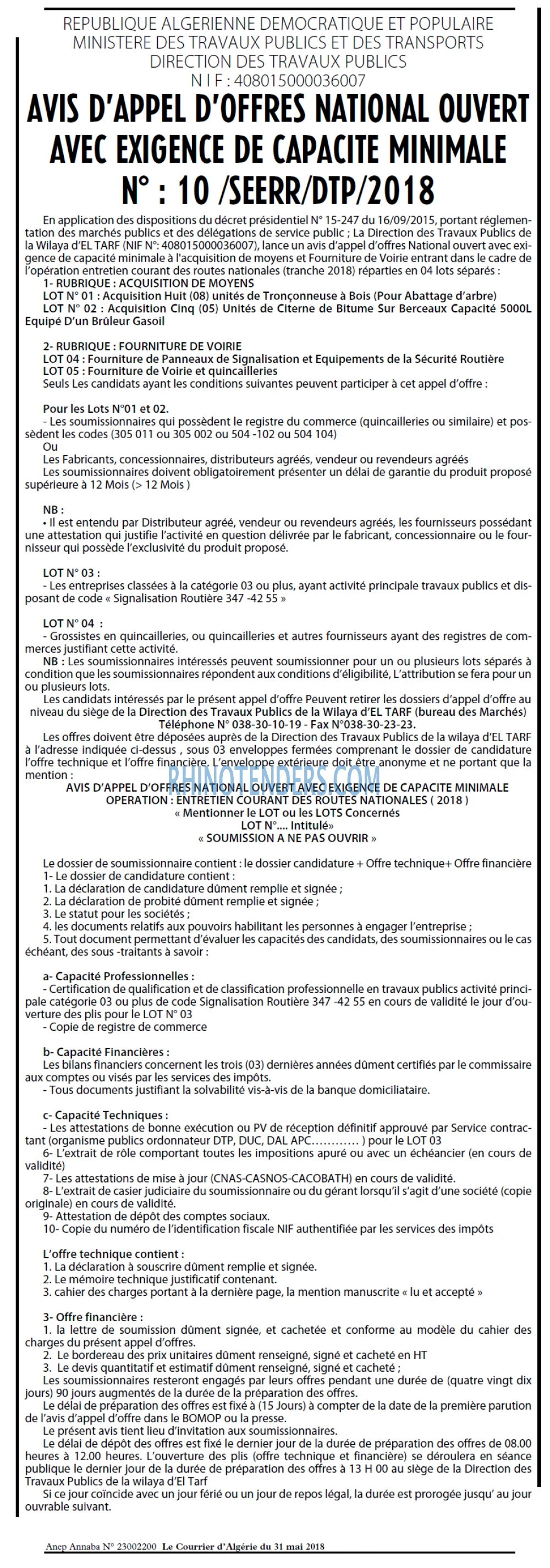 Le Courrier d'Algerie