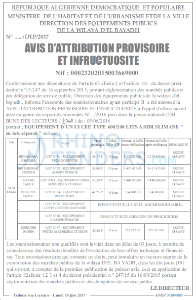 TRIBUNE DES LECTEURS