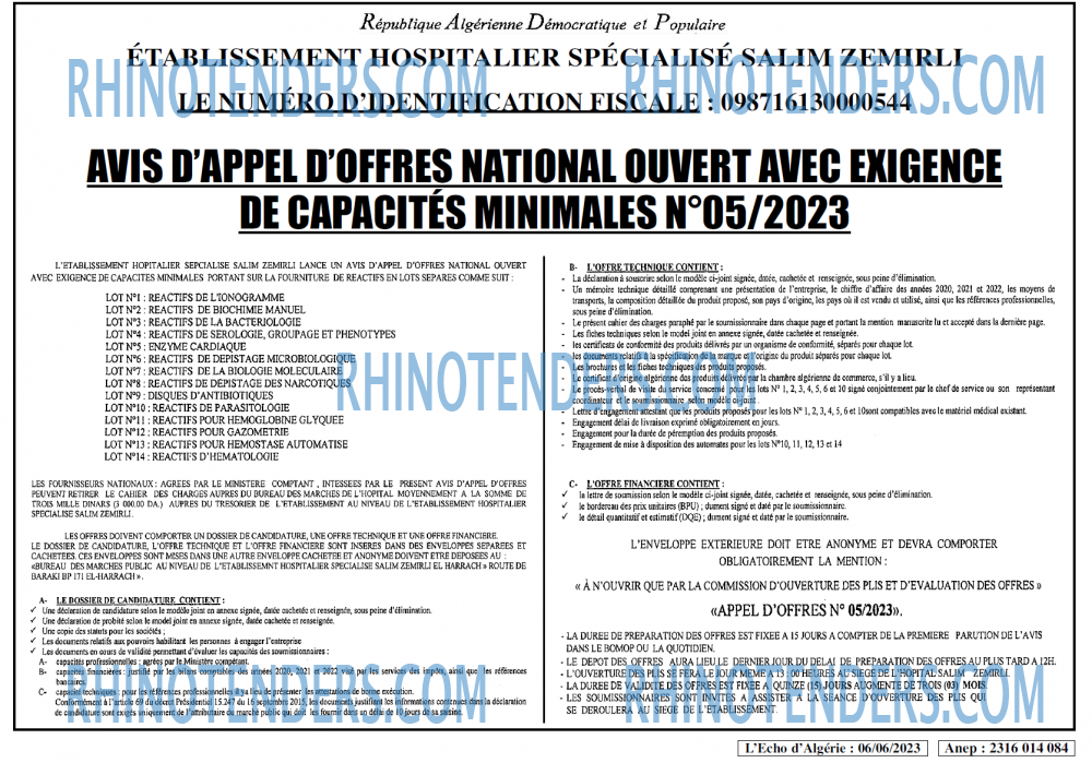 L'ECHO D'ALGERIE