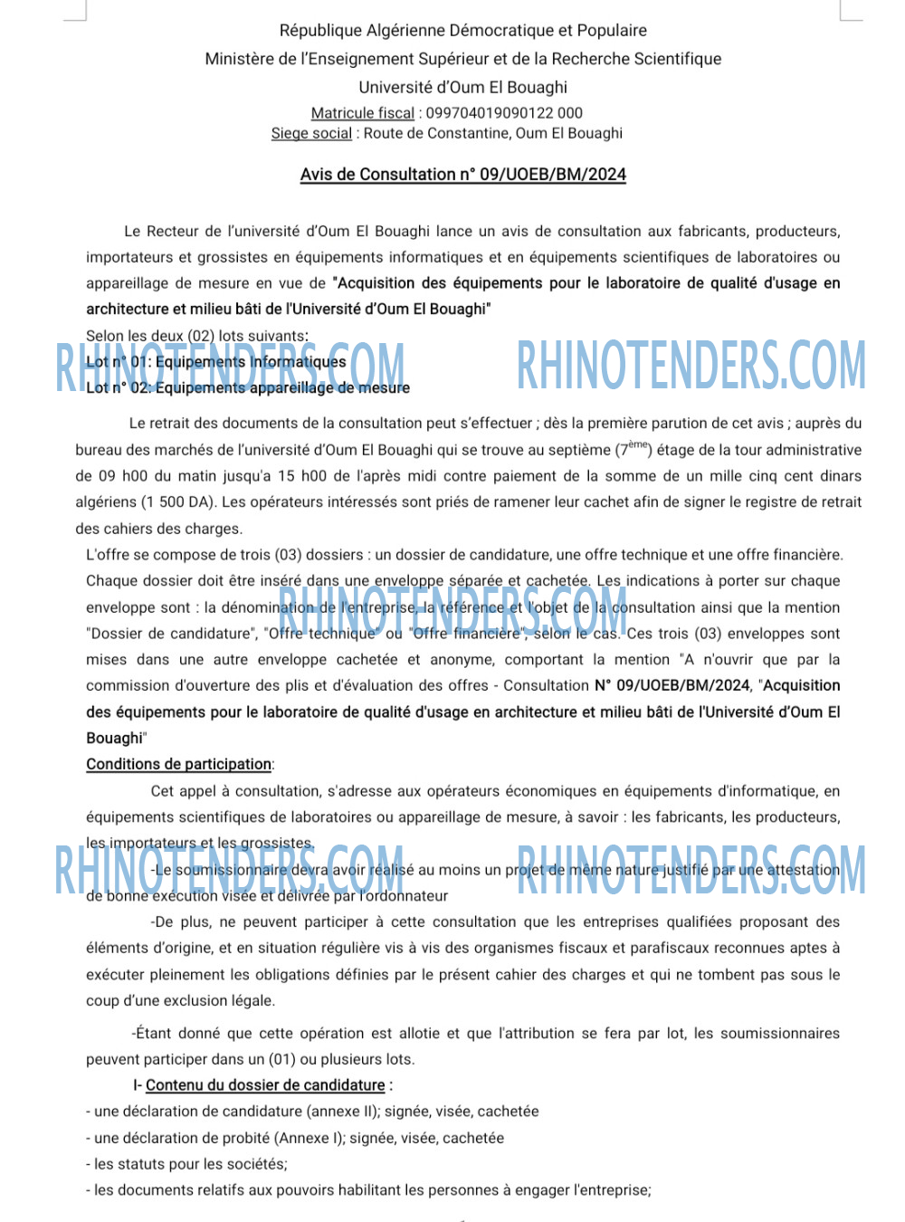 Rhinotenders