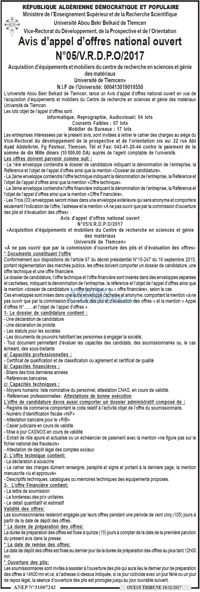 ouest TRIBUNE
