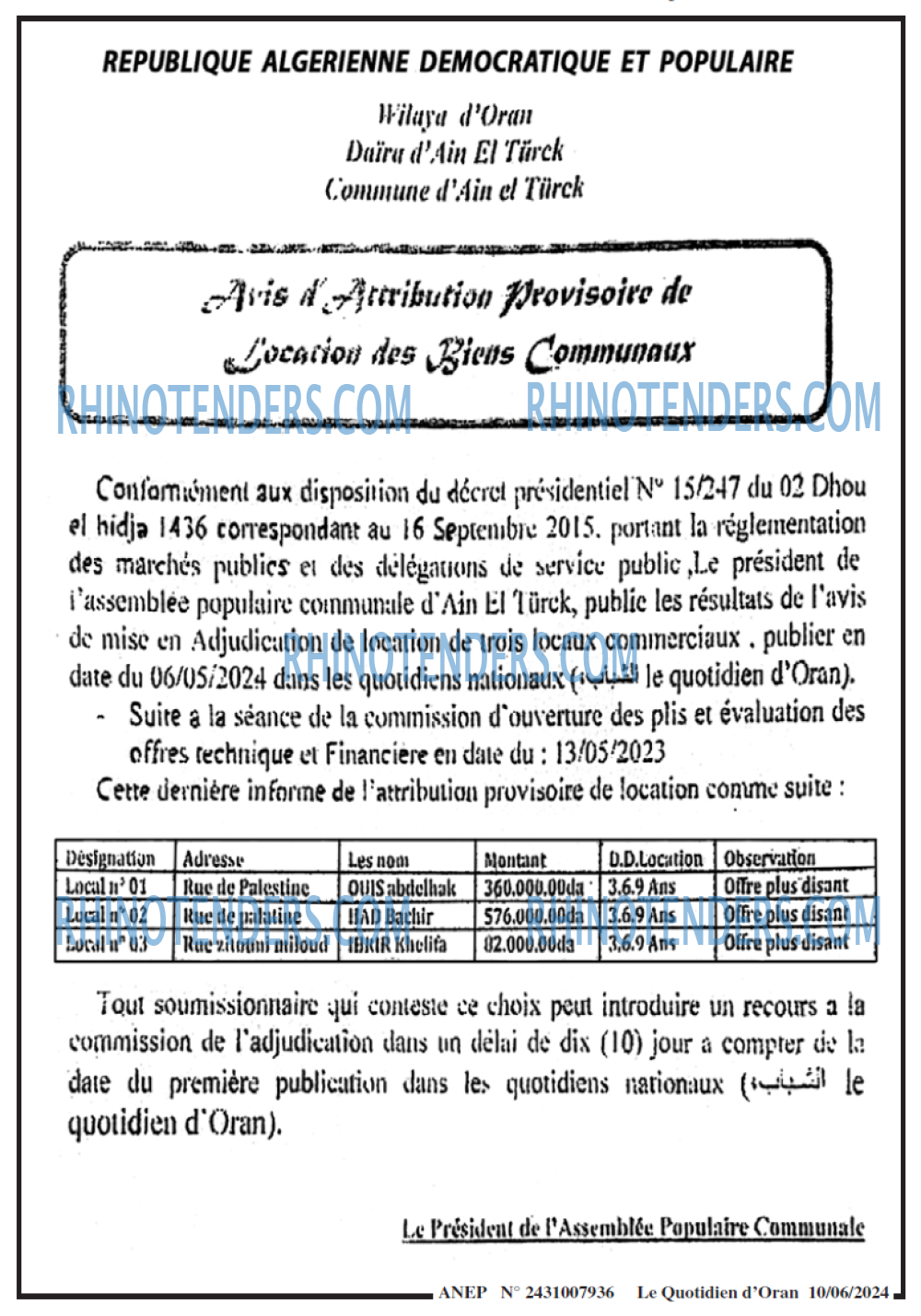 Le Quotidien d'Oran