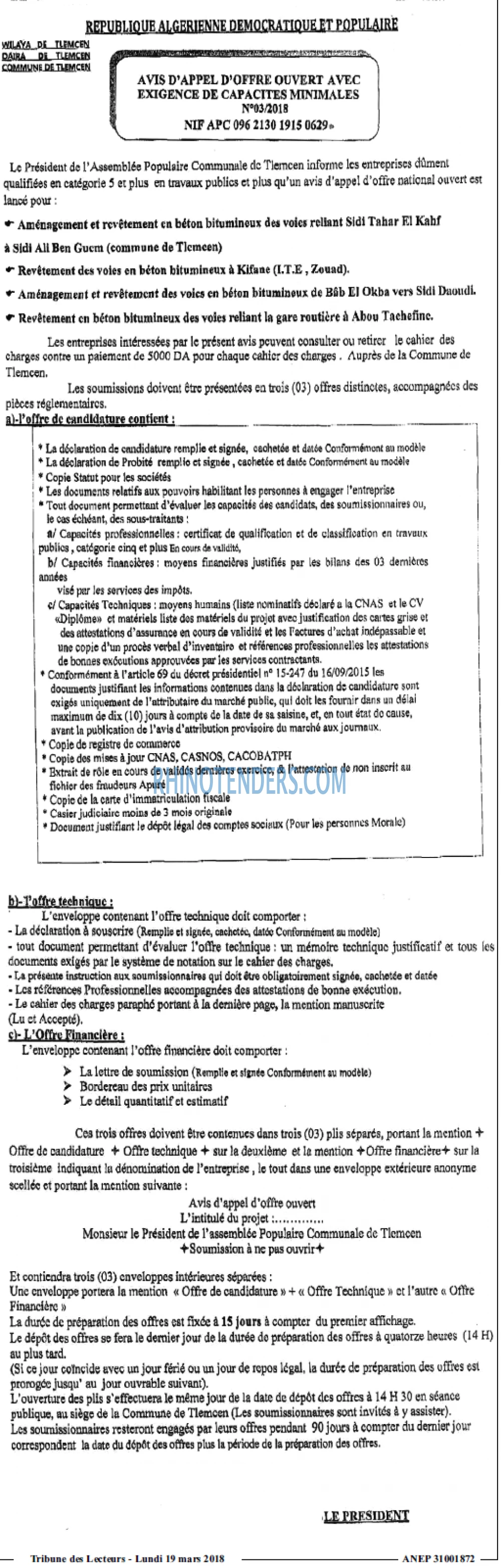 TRIBUNE DES LECTEURS