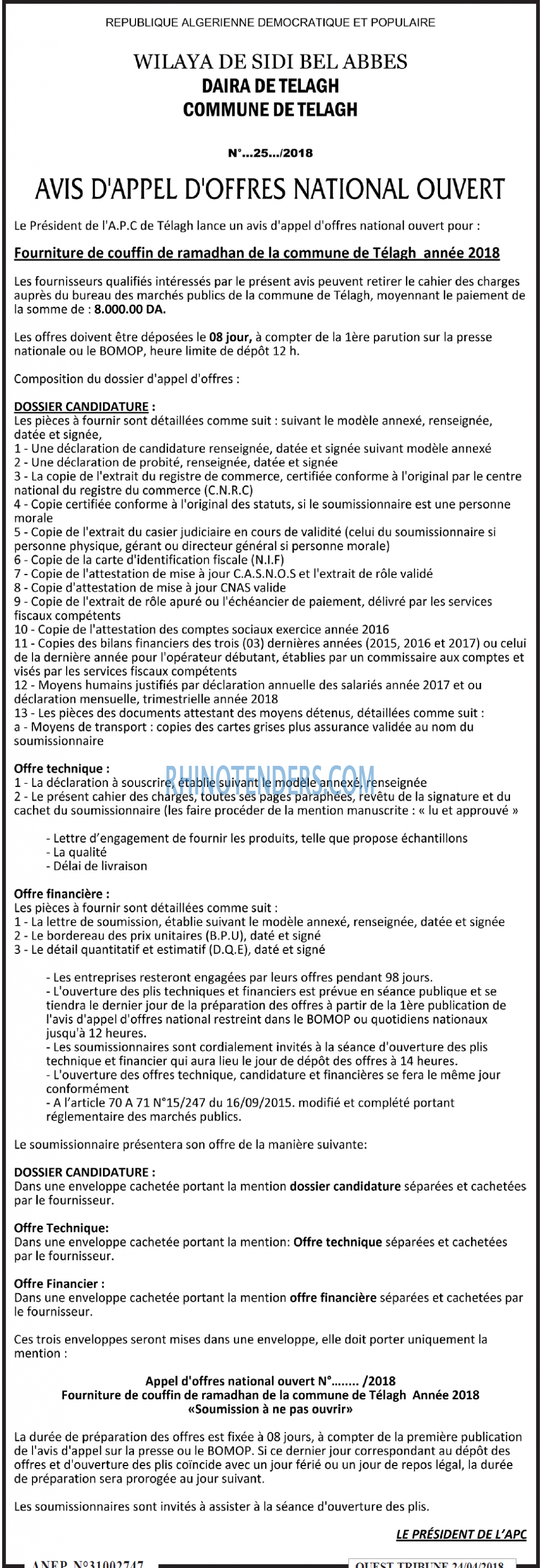 ouest TRIBUNE
