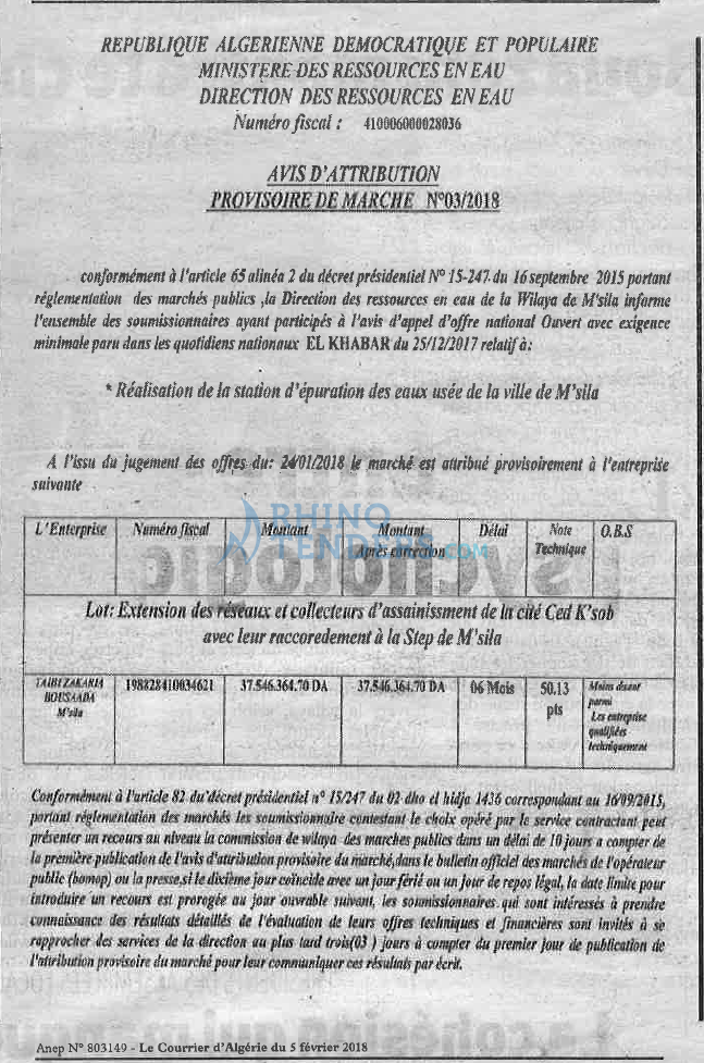 Le Courrier d'Algerie