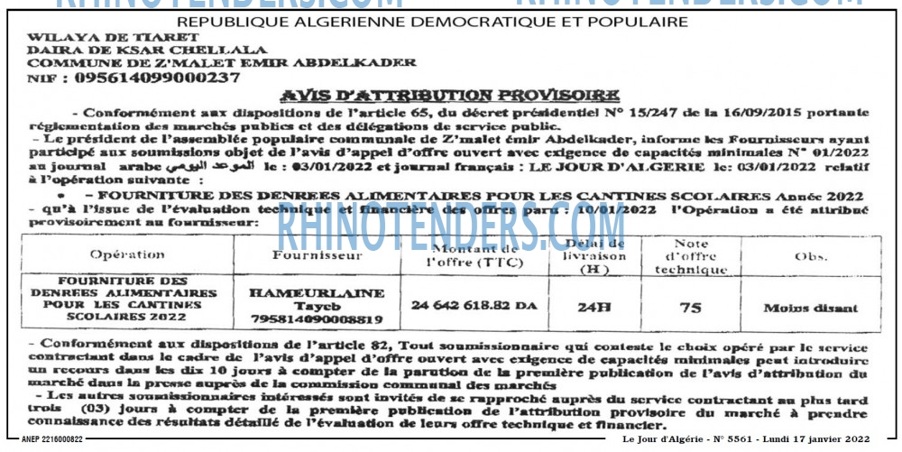 Le Jour d'Algérie
