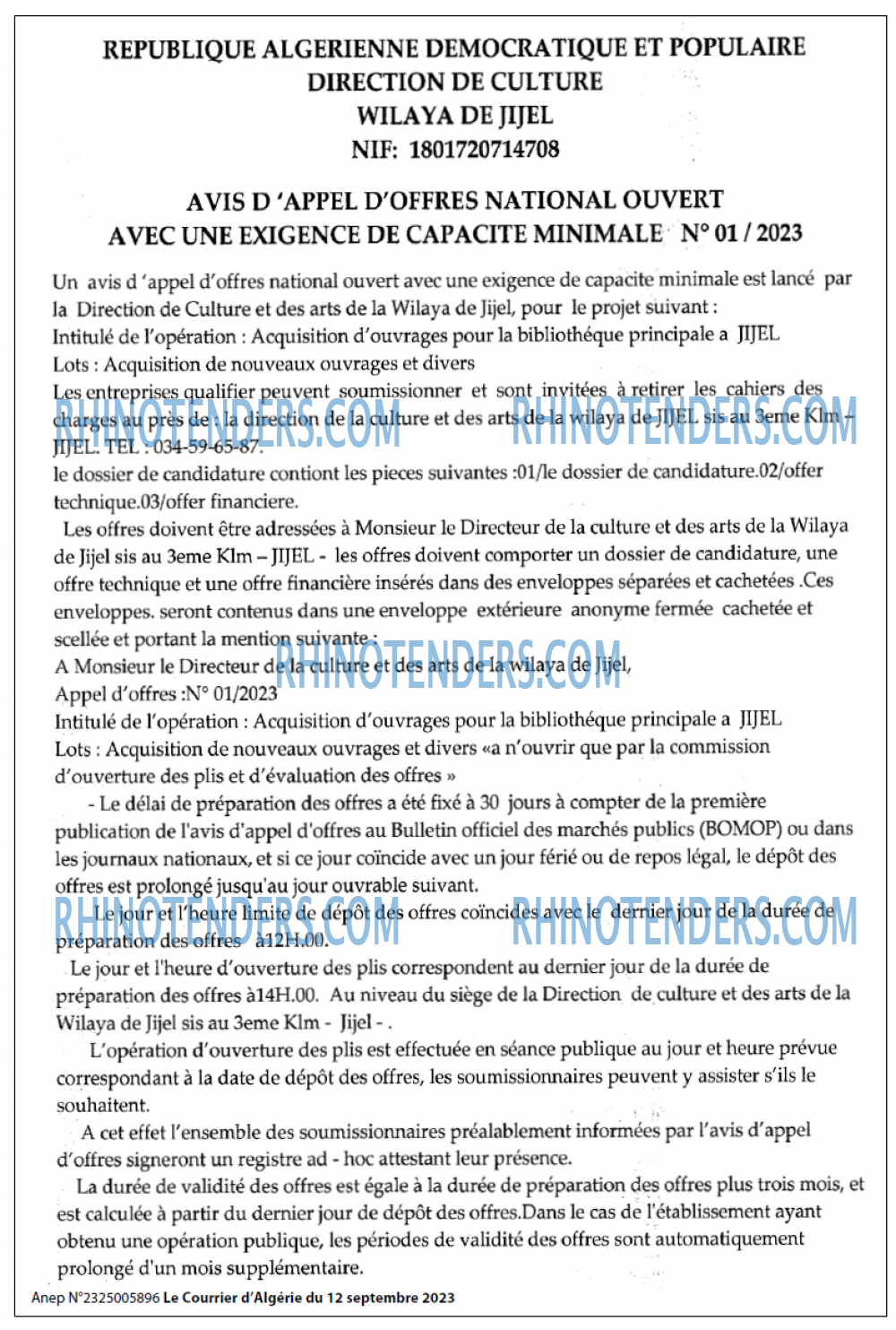 Le Courrier d'Algerie