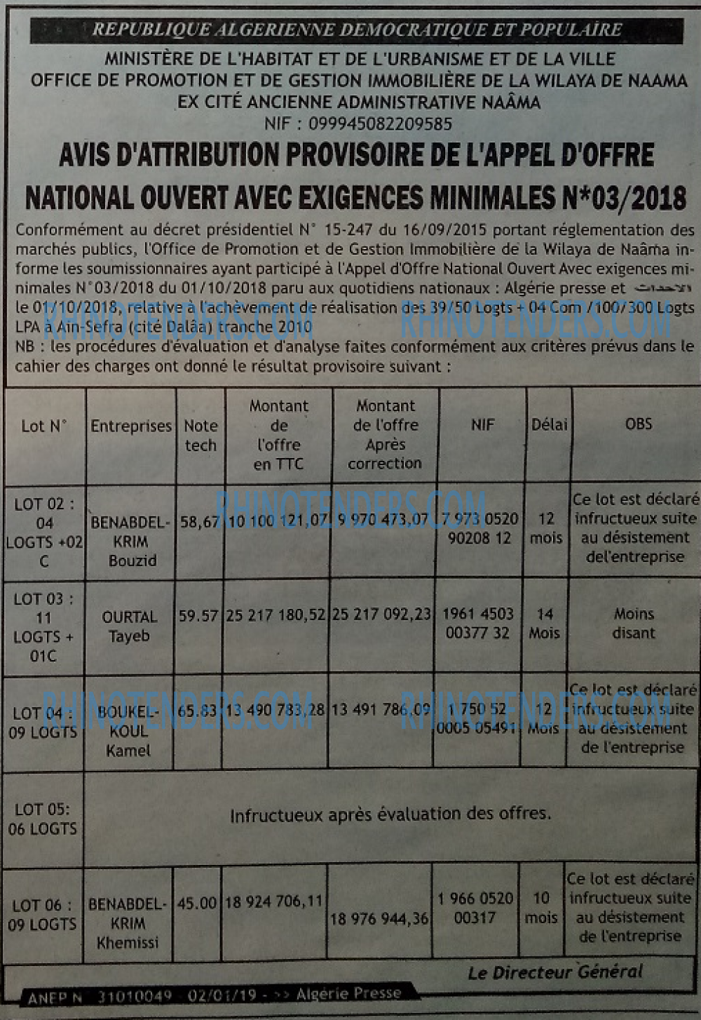 ALGERIE PRESSE
