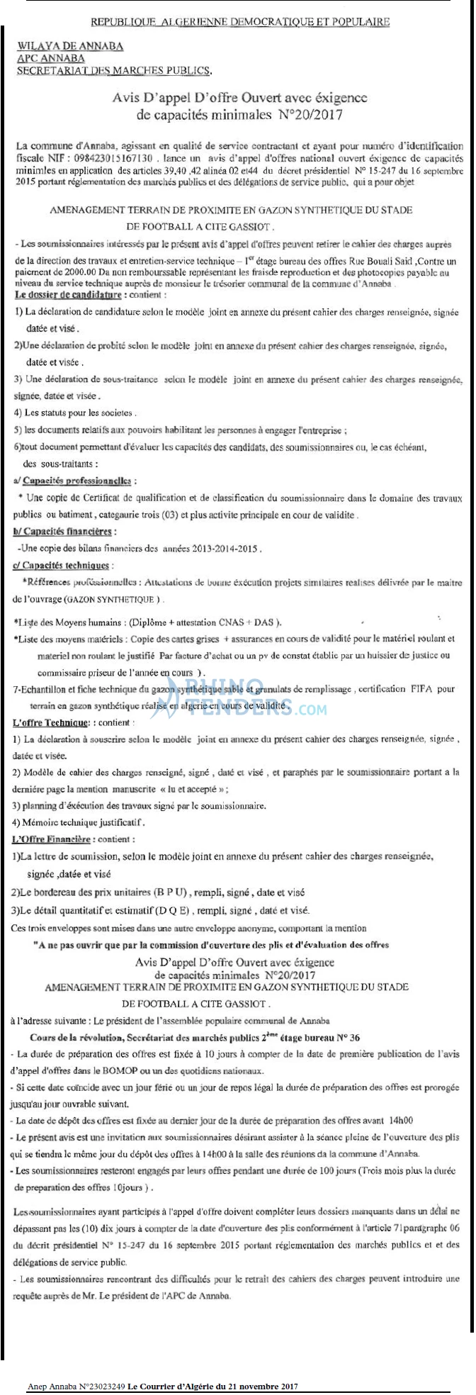 Le Courrier d'Algerie