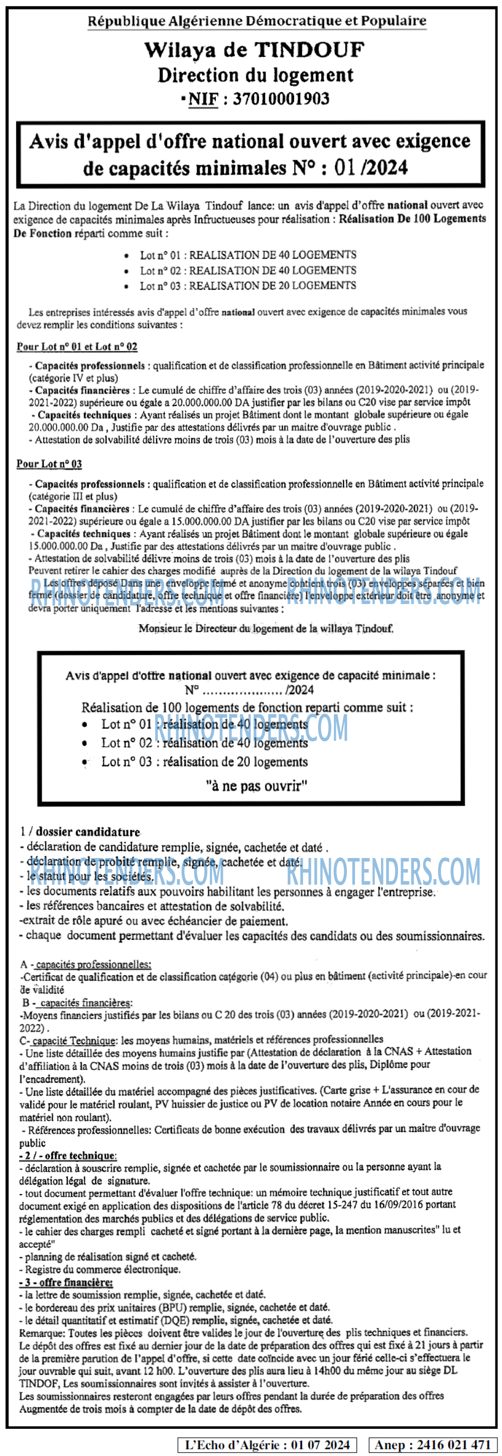 L'ECHO D'ALGERIE