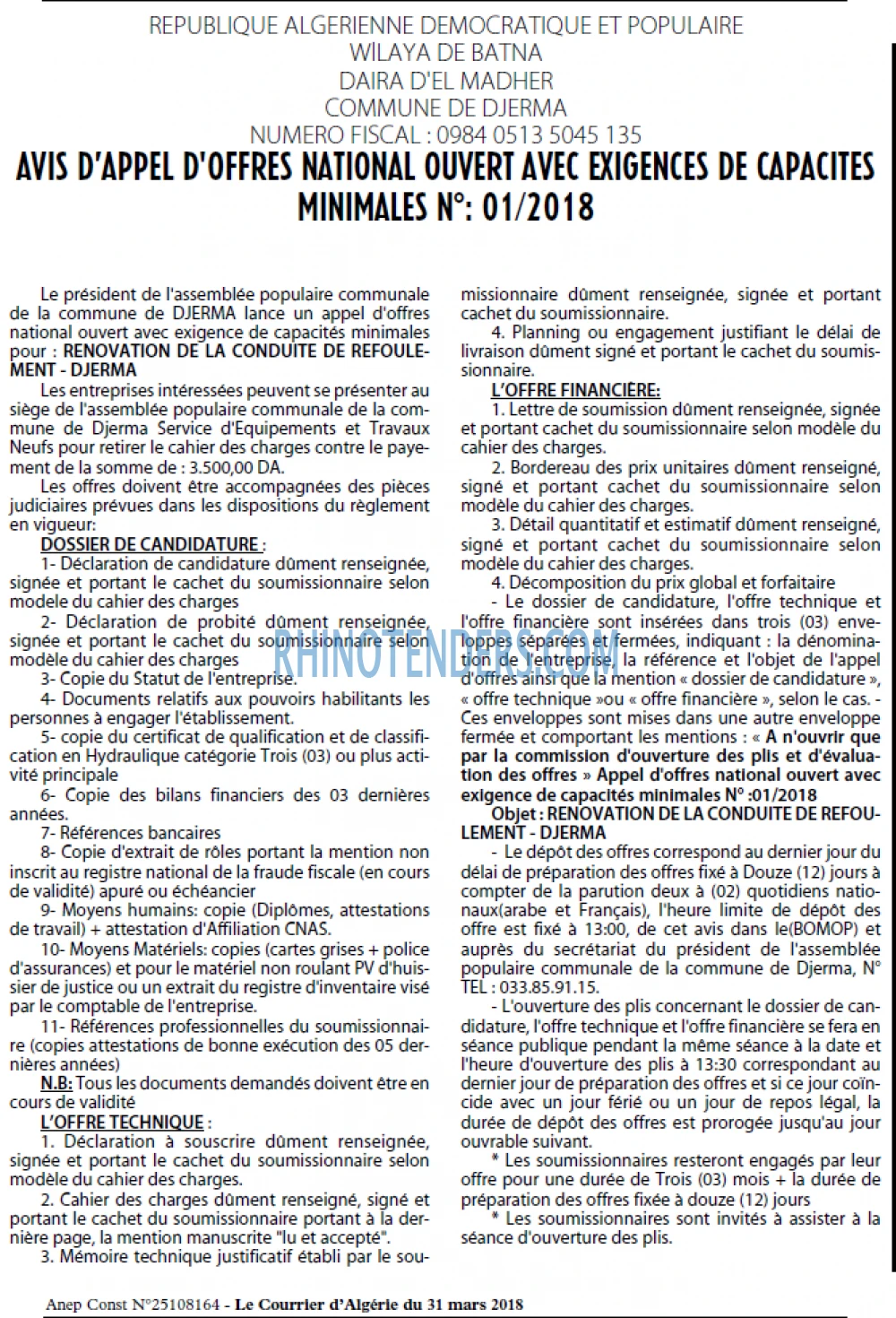 Le Courrier d'Algerie