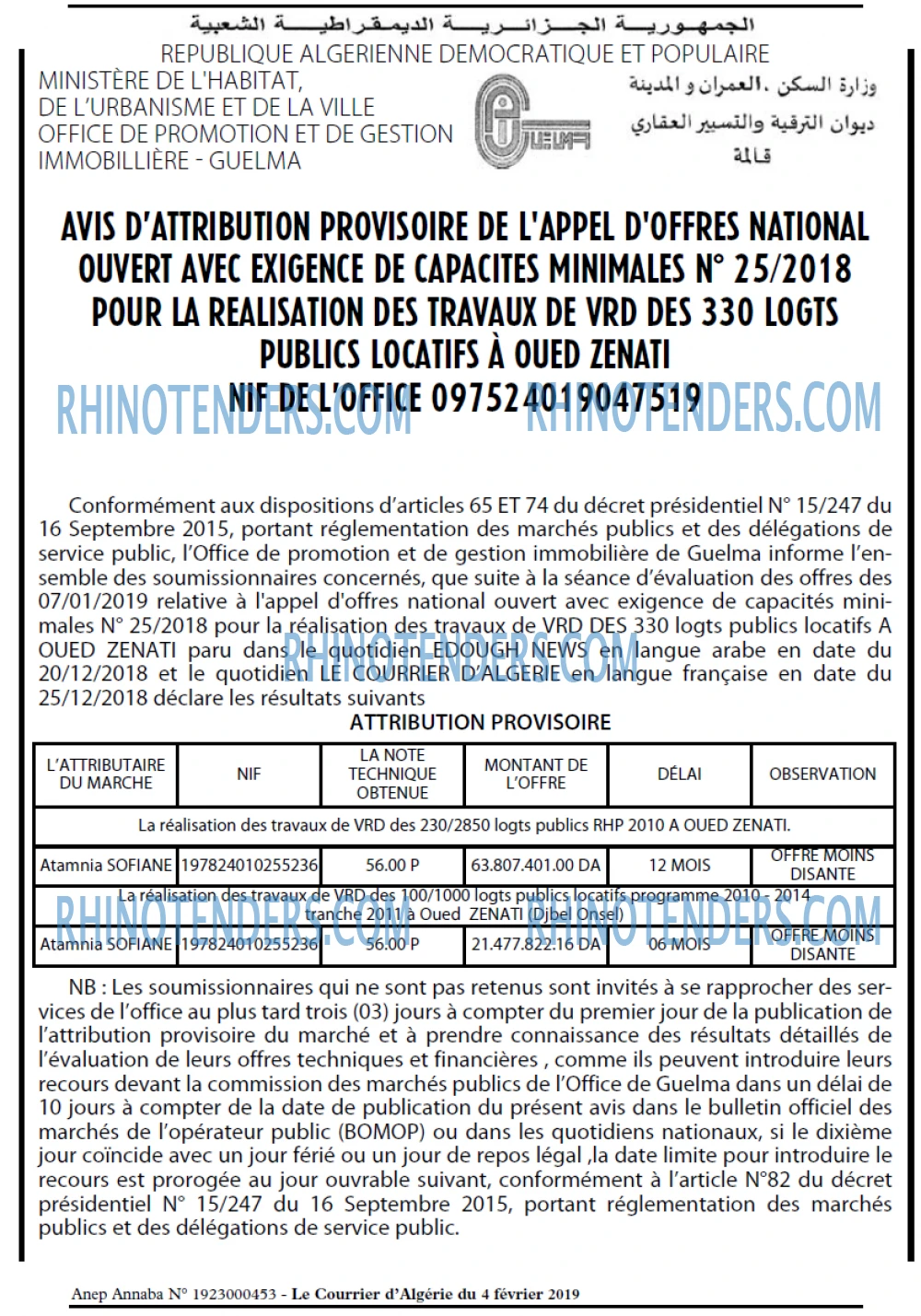 Le Courrier d'Algerie