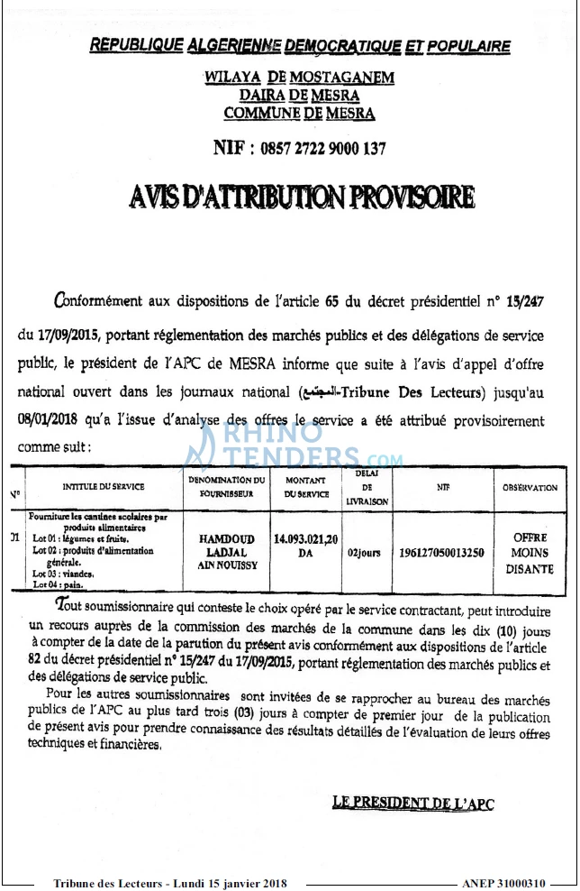 TRIBUNE DES LECTEURS
