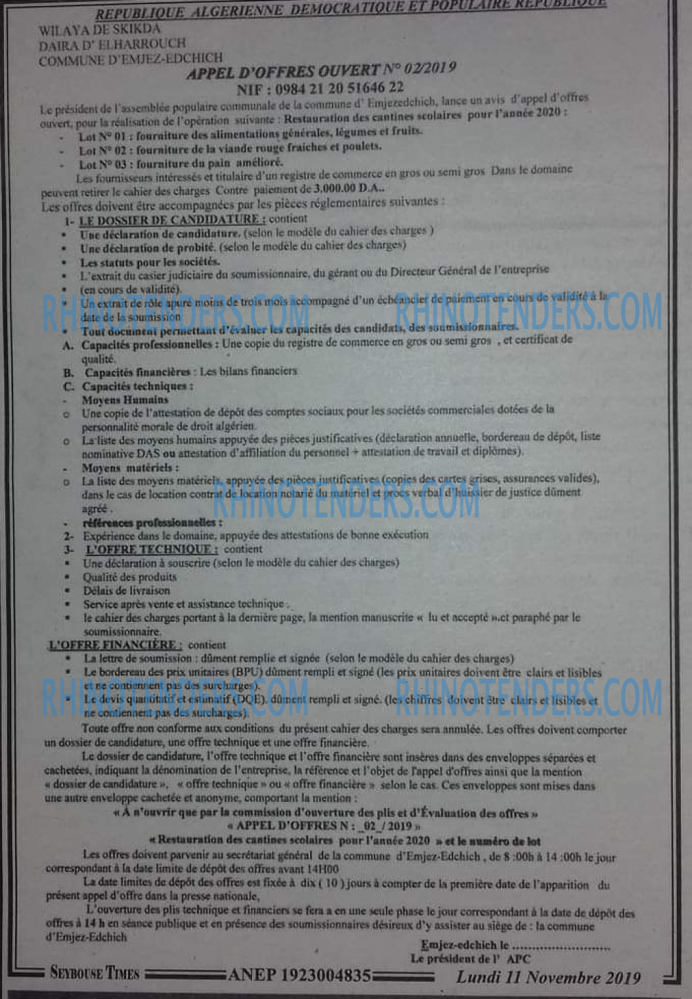 SEYBOUSSE TIMES