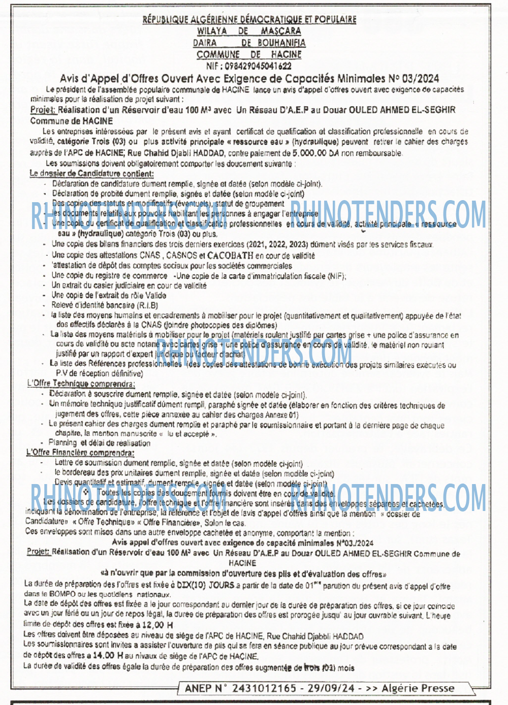 ALGERIE PRESSE