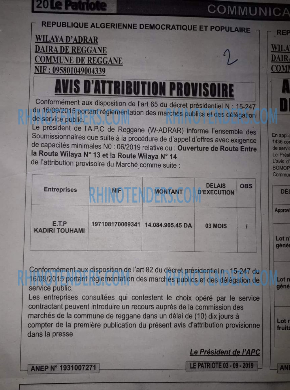 LE PATRIOTE